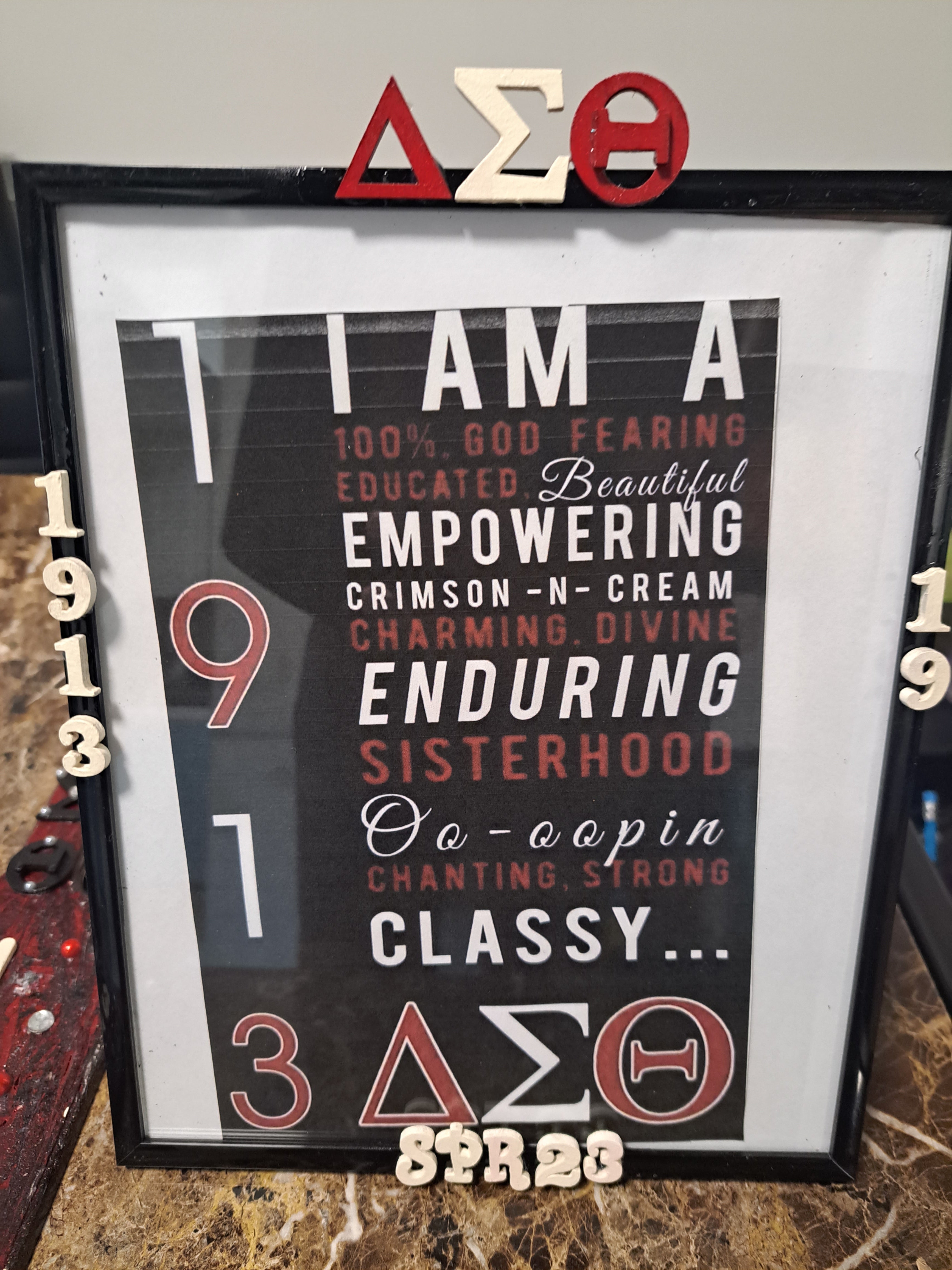 Delta Sigma Theta Sorority Inc. Picture Frame