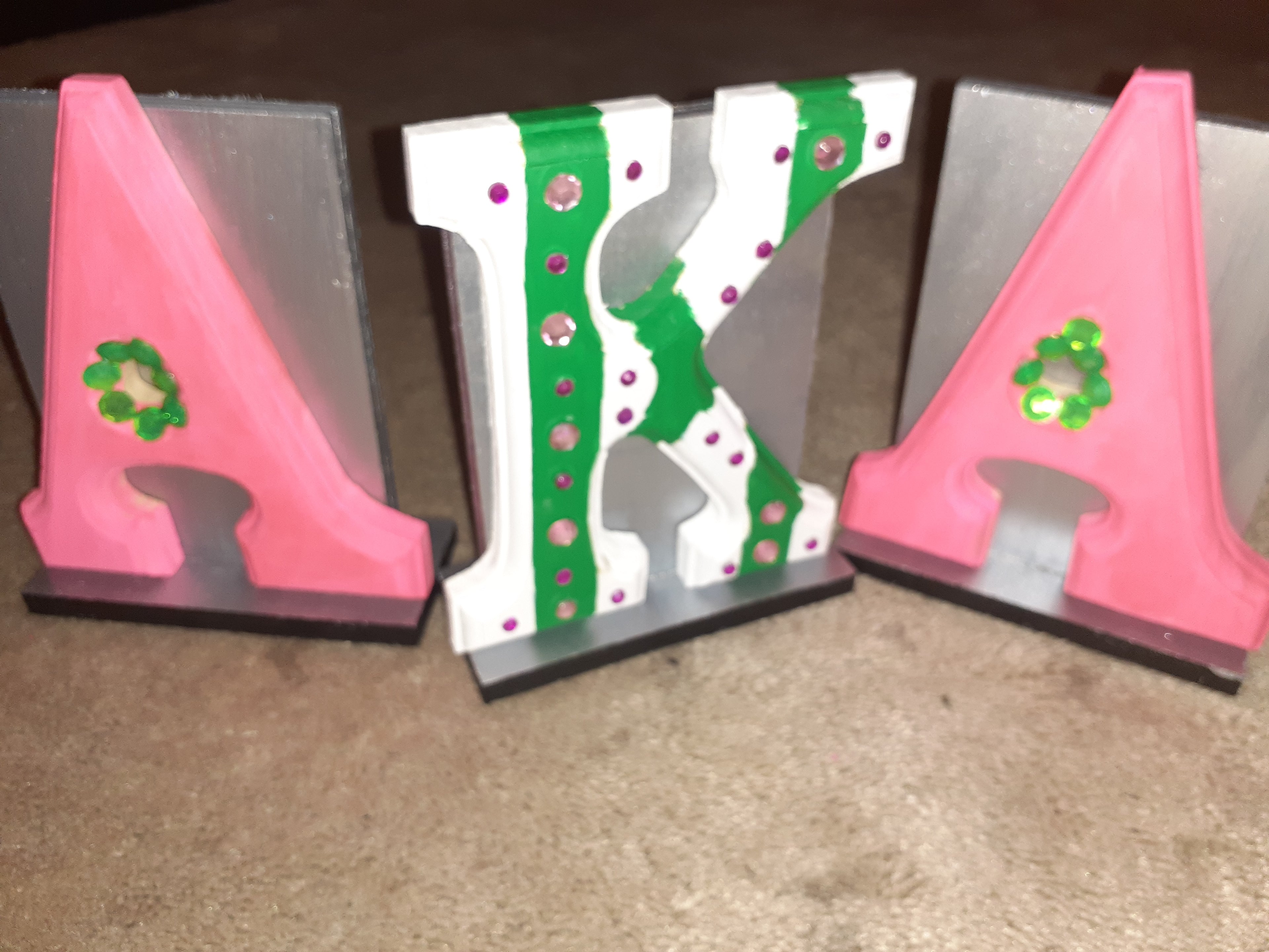 Alpha Kappa Alpha Sorority Inc. Letters with plaque
