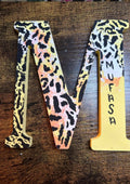 Cheetah Print Initial M