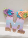 Rainbow & Beached Theme M Letter